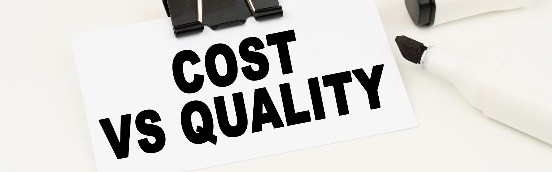 Development cost vs quality: finding the balance